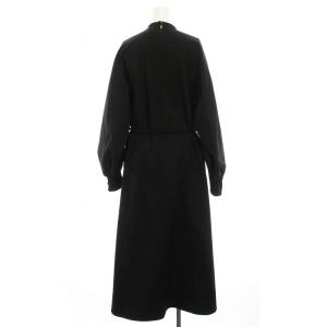 HYKE 21AW TASLAN TWILL DRESS タスランツイルワンピース ロング 長袖 1 黒 212-16100