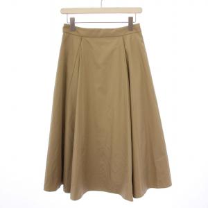 コンフォートツイル タックフレアスカート ミモレ丈 2 ベージュ 153-77304 /BM