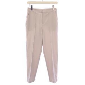 テーパードパンツ スラックス ジップフライ ストレッチ 38 ピンクグレー タグ付き /BB