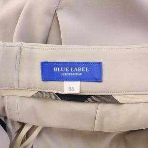 BLUE LABEL CRESTBRIDGE テーパードパンツ スラックス ジップフライ ストレッチ 38 ピンクグレー タグ付き /BB
