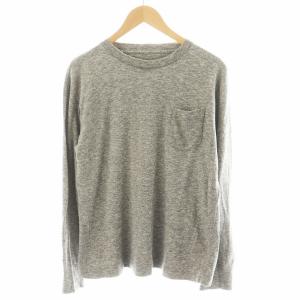 Tシャツ カットソー 長袖 コットン 3 グレー /AN49