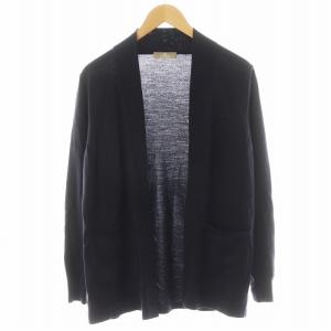 カーディガン 長袖 ウール 46 紺 ネイビー CU18.180 /AN51