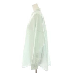 Spick&Span 25SS ガーメントダイカシュクールシャツ ブラウス 長袖 保存袋付き F 緑 グリーン 25050200204010
