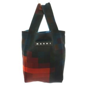 マーケットエコバッグ ショッピングバッグ ハンドバッグ ナイロン 黒 ブラック 赤 レッド 水色 ライトブルー