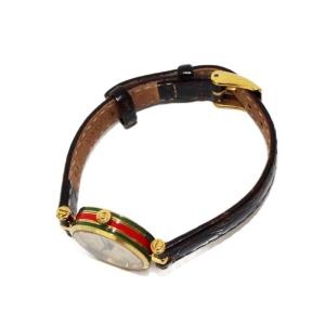 GUCCI CASSIS 腕時計 クオーツ GG ゴールドカラー 茶 /KH OH