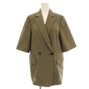 25SS ハーフスリーブジャケット 1622-144-1153 半袖 テーラードジャケット M 茶 ブラウン