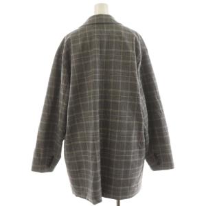 Spick&Span 25SS TRロングジャケット テーラードジャケット シングル チェック柄 38 グレー 25010200308010