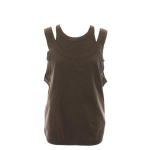 ゲミニ GEMINI 25SS レイヤードノースリニット 2点セット F 茶 ブラウン WGG1051105A0003