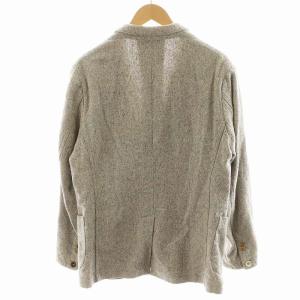 45R テーラードジャケット シングル ツイード コットン 3 ベージュ /AN14