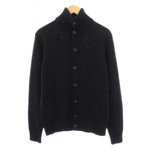 CHIOTO 5ゲージウールソリッドスタンドカラーニットカーディガン 50 ネイビー