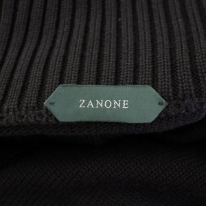 ZANONE CHIOTO 5ゲージウールソリッドスタンドカラーニットカーディガン 50 ネイビー