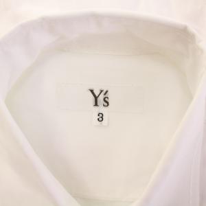 Y's ヨウジヤマモト カジュアルシャツ 長袖 レギュラーカラー 無地 3 白 ホワイト /BB