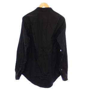 Yohji Yamamoto POUR HOMME シャツ 長袖 コットン バイカラー 3 ブラック HJ-B62-853 /KH