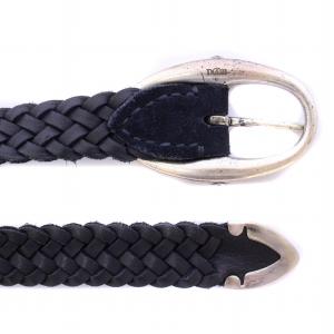 Daniel&Bob ベルト メッシュ レザー 編み込み 黒 ブラック /BB