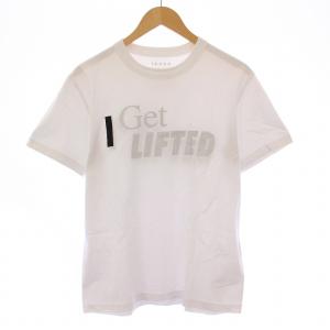 Tシャツ カットソー 半袖 クルーネック ロゴ プリント 1 白 ホワイト /BB