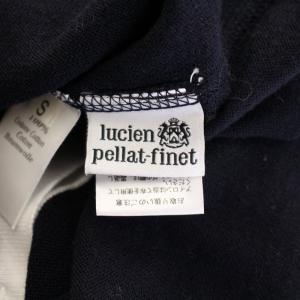 lucien pellat finet ニットカーディガン 長袖 Vネック トリコロール ラインストーン スカル柄 ドクロ柄 S 紺 ネイビー