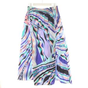プッチ柄 フレアスカート I38 マルチカラー ピンク パープル