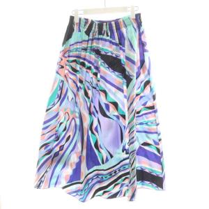 Emilio Pucci プッチ柄 フレアスカート I38 マルチカラー ピンク パープル