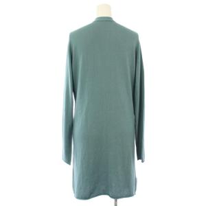 lucien pellat finet ロングカーディガン ニット シルク カシミヤ混 ストーン スカル 刺繍 長袖 M 緑 /TK