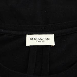 SAINT LAURENT PARIS Tシャツ カットソー 半袖 ロゴ パラディウムスタープリント M 黒 ブラック 443418 /AN32