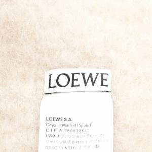 LOEWE アナグラム マフラー レザーパッチ モヘヤ ベージュ