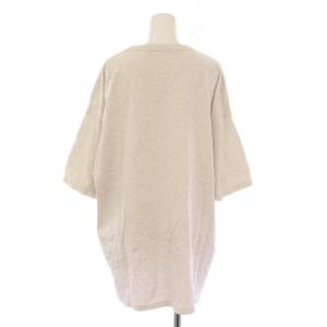 Framework 25SS オーバーTEE Tシャツ カットソー 半袖 クルーネック ストレッチ ロゴ プリント F グレー