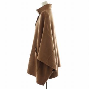 SLOBE IENA 23AW スタンドカラーダブルフェイスポンチョ ウール アウター 茶 ブラウン 23020912402330