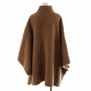SLOBE IENA 23AW スタンドカラーダブルフェイスポンチョ ウール アウター 茶 ブラウン 23020912402330