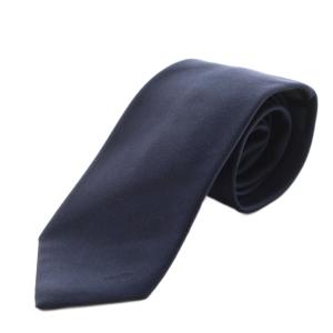 レギュラータイ ネクタイ ロゴ シルク 絹 紺 ネイビー /AN21 OH
