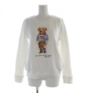 スウェット トレーナー プルオーバー ポロベア 裏起毛 XL 白 ホワイト /RO