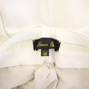 Drawer テーパードパンツ スラックス ジップフライ ウール シルク 40 ライトグレー /BB