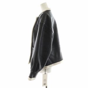 upper hights THE U-BOMBER エコムートンジャケット ダブルブレスト ボア アウター 1 黒 ブラック 862A34902BLK