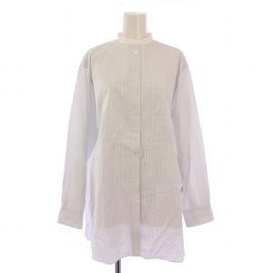 シャツ ブラウス 長袖 バンドカラー チェック柄 38 マルチカラー /BB