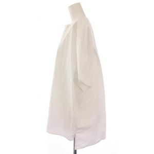 yori スカラップ刺繍サマーシャツ ブラウス 半袖 クルーネック 38 白 ホワイト YR2221-064SM-3