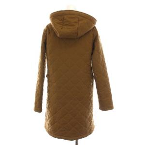 MACKINTOSH キルティングコート ロング ウール 裏地ボア 中綿 アウター 36 茶 /YM