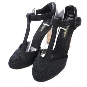 パンプス ラウンドトゥ ストラップ 35.5cm 黒 /TK