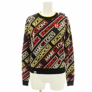 RICH＆AMOUS ニット MRW-OC-AB21 セーター ロゴ 長袖 36 黒 ブラック /G