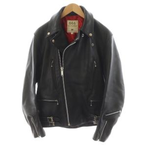ライダースジャケット ダブル レザー 38 ブラック