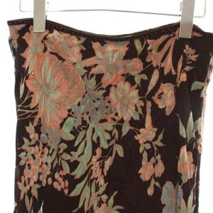 BLUGIRL フレアスカート ひざ丈 アシンメトリー 花柄 40 マルチカラー /OR