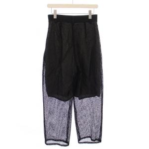 MAISON SPECIAL Slab Mesh Pants スラブメッシュパンツ スラックス タック ジップフライ 38 黒 ブラック