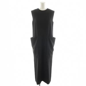 MARW P/PU BALLOON OP ワンピース ロング丈 ノースリーブ 34 黒 ブラック 9126-673-0039