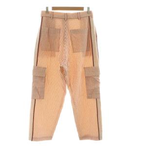 UNDERCOVER タグ付き カーゴパンツ ストライプ 2 レッド ベージュ SUW1506-2 /NQ