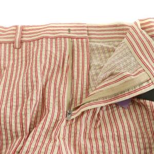 UNDERCOVER タグ付き カーゴパンツ ストライプ 2 レッド ベージュ SUW1506-2 /NQ