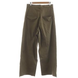 TOGA PULLA コットンヒッコリーストレートパンツ ワイド 38 カーキ タグ付き TP91-FF221 /RR