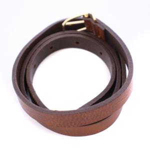 Maison Kitsuné MAISON BOINET ベルト レザー 80/32 茶 ブラウン /BB