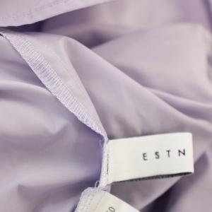 ESTNATION タフタ ギャザーブラウス プルオーバー 12-109-10-080350 シャツ パフスリーブ 五分袖
