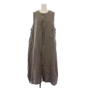 ヨウジヤマモト ワンピース ロング ノースリーブ リネン 1 グレー YT-D05-329 /BM