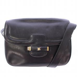 ショルダーバッグ レザー ロゴ トリオンフ 黒 ブラック /BB OH