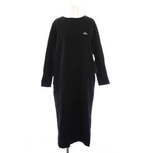 BEAMS BOY ワンピース ミモレ ロング 長袖 ボートネック ロゴ ワッペン 刺繍 ワンポイント