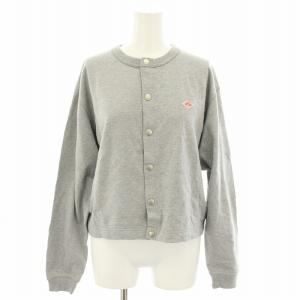 ドットボタンクルーネックカーディガン 長袖 36 グレー DT-C0405 /YT